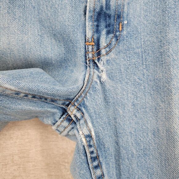Old Navy Vintage 90s Y2K Low Rise Flare  Blue Jeans Denim Women's Distressed - Picture 4 of 13
